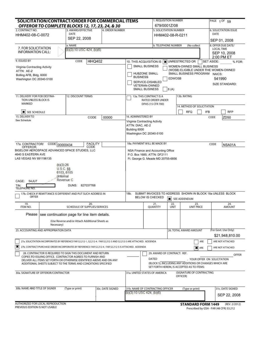 DOW-UAP-D111, בקשה להצעות והזמנה מקורית של AAWSAP, ספטמבר 2008 — עמוד 1