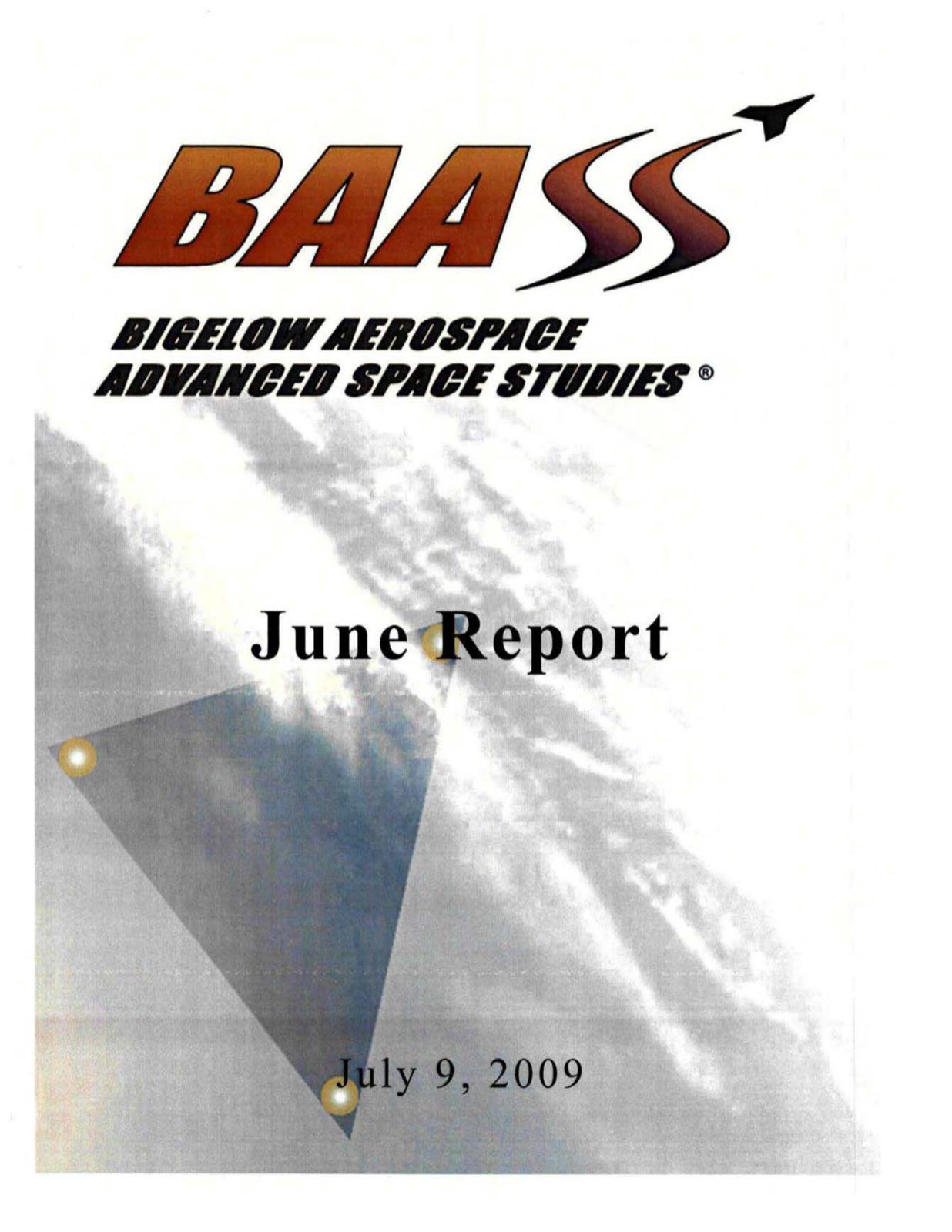 DOW-UAP-D171, דו"ח חודשי של BAASS, יוני 2009 - עמוד 1